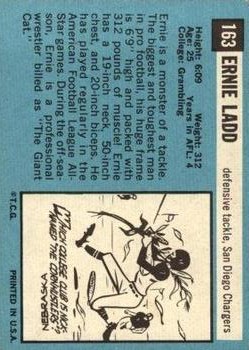 1964 Topps #163 Ernie Ladd back image