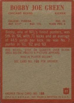 1966 Philadelphia Bobby Joe Green Chicago Bears #34