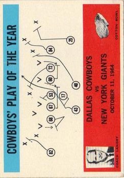 1965 Philadelphia #56 Cowboys Play/T.Landry