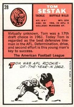 1966 Topps #28 Tom Sestak back image