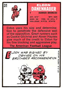 1966 Topps #31 Eldon Danenhauer back image