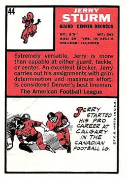 1966 Topps #44 Jerry Sturm back image