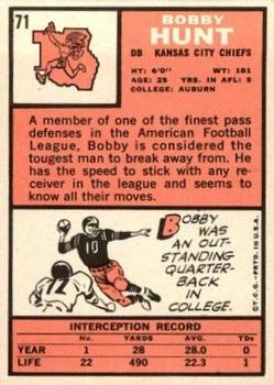 1966 Topps #71 Bobby Hunt back image