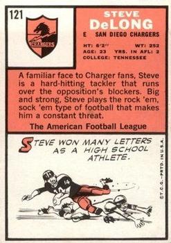 1966 Topps #121 Steve DeLong back image