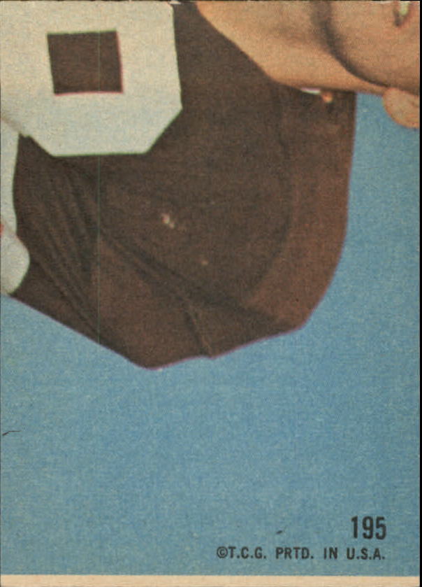 1968 Topps #195 Al Atkinson RC back image