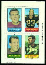 1969 Topps Four-in-One Inserts #47 Pat Richter/Dave Whitsell/Joe Kapp/Bill Glass