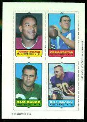 1969 Topps Four-in-One Inserts #48 Johnny Roland/Craig Morton/Bill Brown/Sam Baker