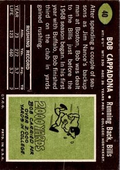 1969 Topps #40 Bob Cappadona RC back image
