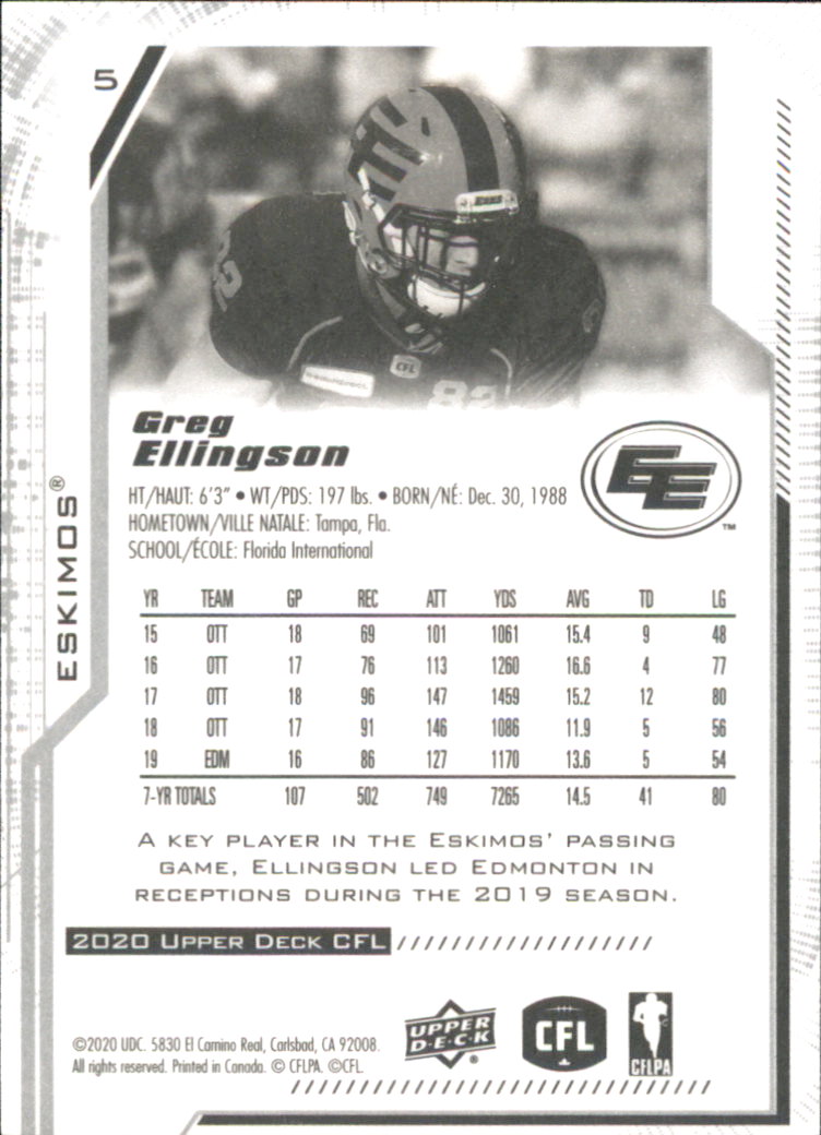 B6609- 2020 Upper Deck CFL Football Card #s 1-200 -You Pick- 15+ FREE US SHIP - Picture 7 of 165