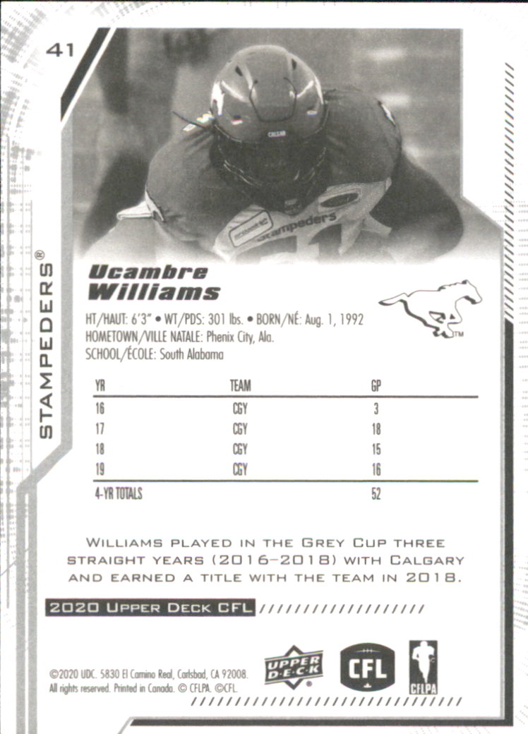 B6609- 2020 Upper Deck CFL Football Card #s 1-200 -You Pick- 15+ FREE US SHIP - Picture 31 of 165