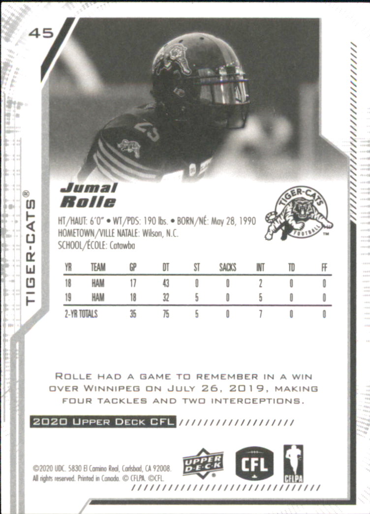 B6609- 2020 Upper Deck CFL Football Card #s 1-200 -You Pick- 15+ FREE US SHIP - Picture 35 of 165