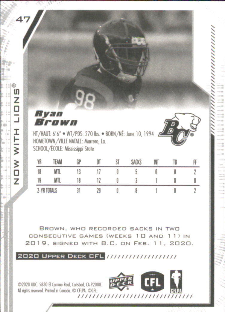 B6609- 2020 Upper Deck CFL Football Card #s 1-200 -You Pick- 15+ FREE US SHIP - Picture 37 of 165