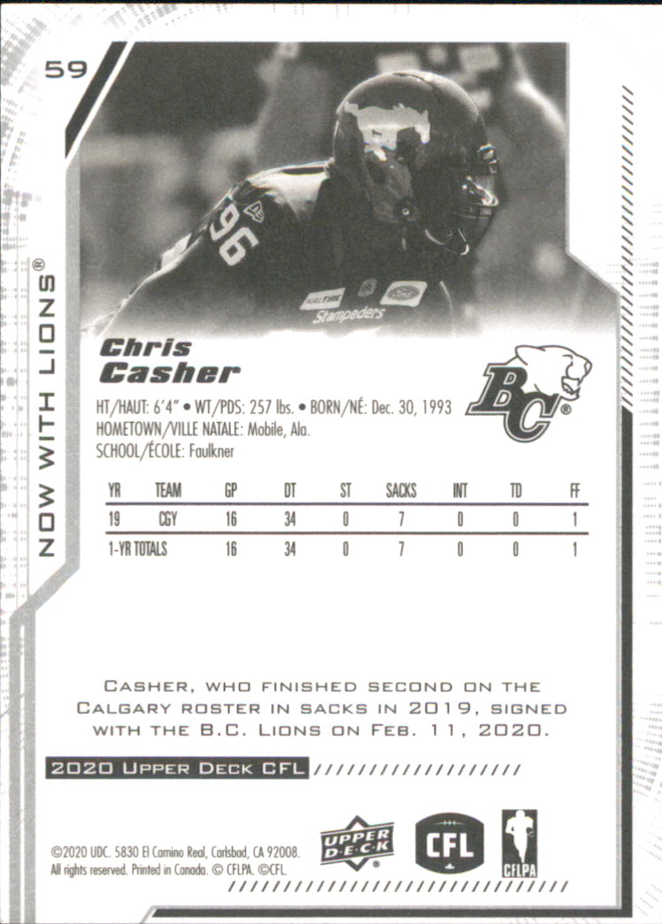 B6609- 2020 Upper Deck CFL Football Card #s 1-200 -You Pick- 15+ FREE US SHIP - Picture 43 of 165