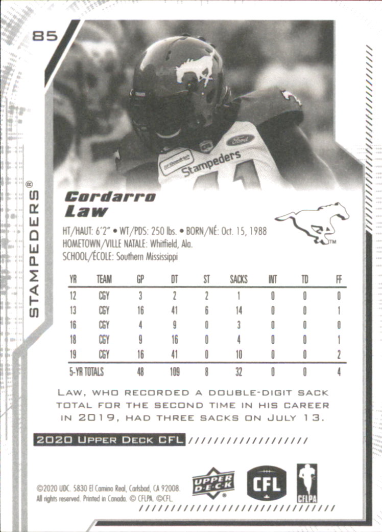 B6609- 2020 Upper Deck CFL Football Card #s 1-200 -You Pick- 15+ FREE US SHIP - Picture 65 of 165