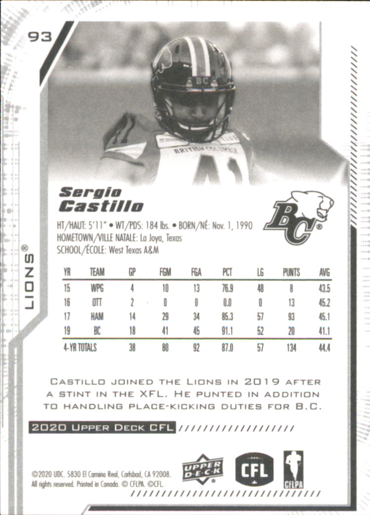 B6609- 2020 Upper Deck CFL Football Card #s 1-200 -You Pick- 15+ FREE US SHIP - Picture 75 of 165