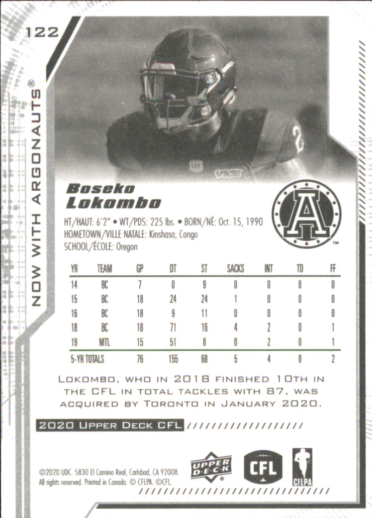 B6609- 2020 Upper Deck CFL Football Card #s 1-200 -You Pick- 15+ FREE US SHIP - Picture 91 of 165