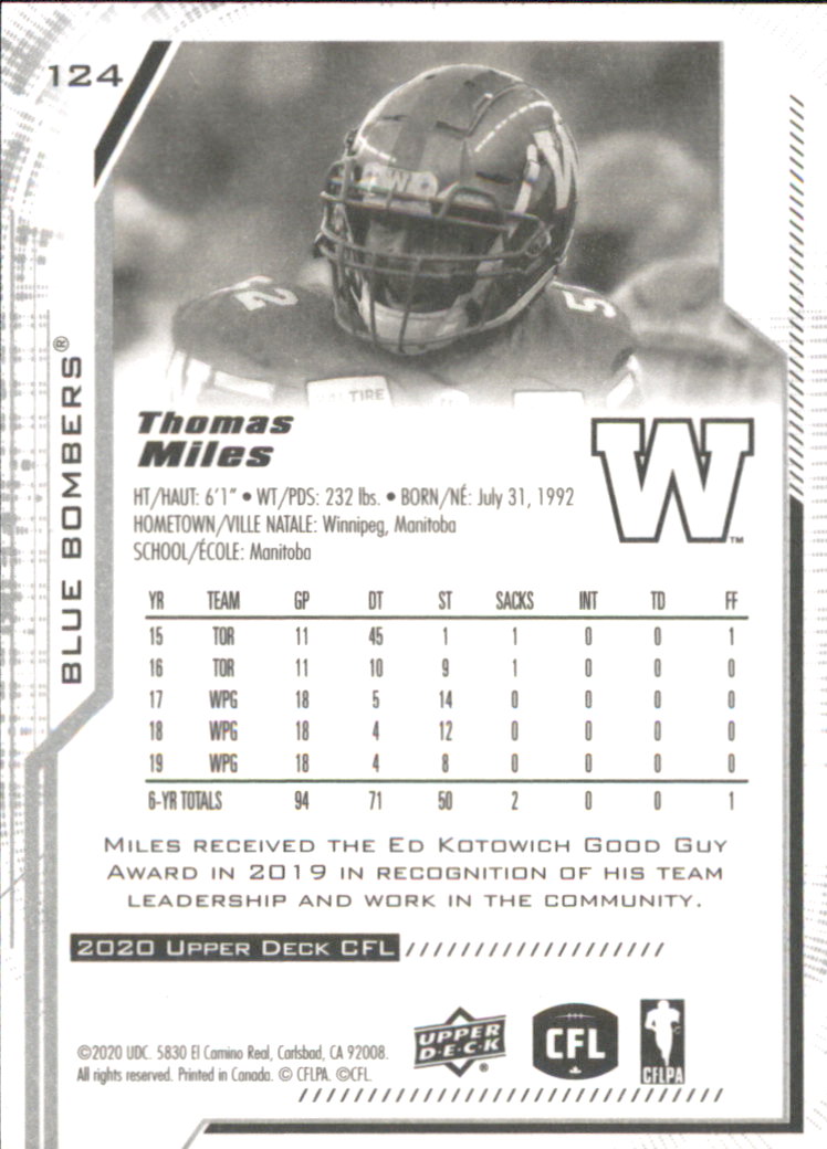 B6609- 2020 Upper Deck CFL Football Card #s 1-200 -You Pick- 15+ FREE US SHIP - Picture 93 of 165
