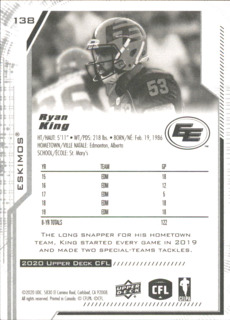 B6609- 2020 Upper Deck CFL Football Card #s 1-200 -You Pick- 15+ FREE US SHIP - Picture 109 of 165