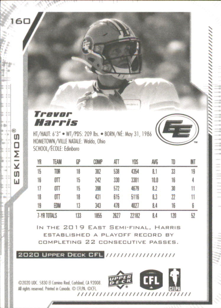 B6609- 2020 Upper Deck CFL Football Card #s 1-200 -You Pick- 15+ FREE US SHIP - Picture 129 of 165