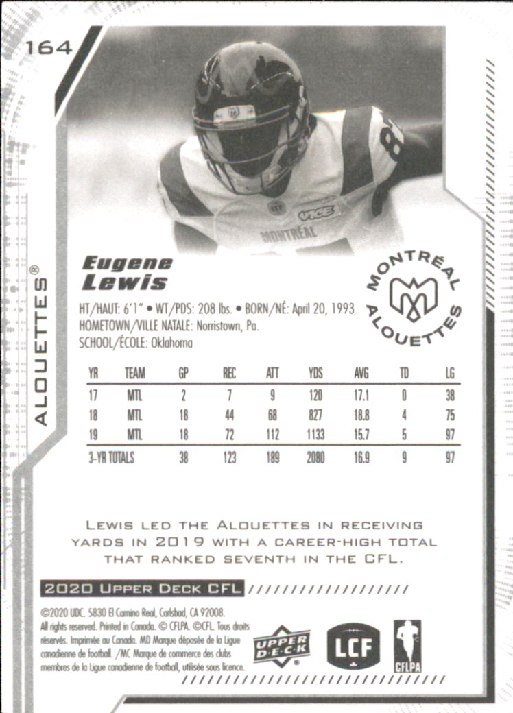 B6609- 2020 Upper Deck CFL Football Card #s 1-200 -You Pick- 15+ FREE US SHIP - Picture 135 of 165