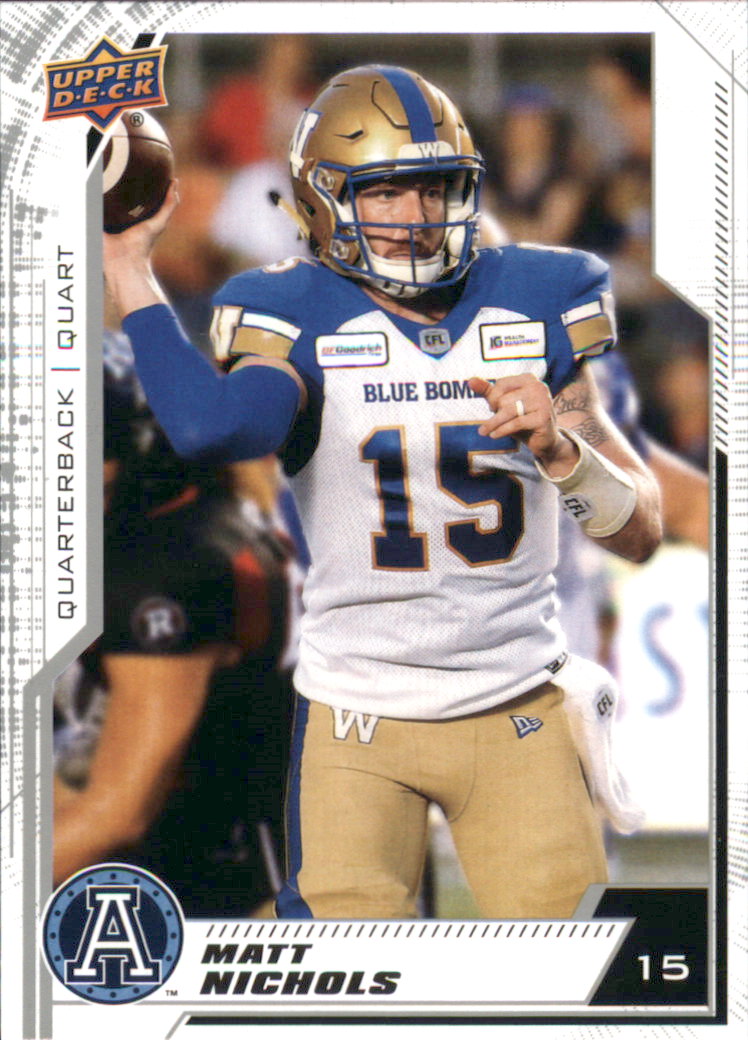 B6609- 2020 Upper Deck CFL Football Card #s 1-200 -You Pick- 15+ FREE US SHIP - Picture 136 of 165