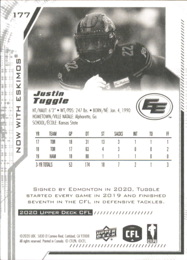 B6609- 2020 Upper Deck CFL Football Card #s 1-200 -You Pick- 15+ FREE US SHIP - Picture 141 of 165