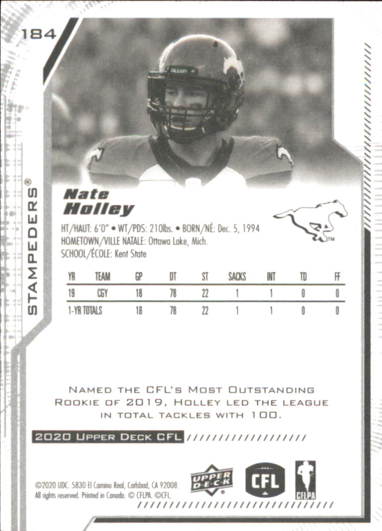 B6609- 2020 Upper Deck CFL Football Card #s 1-200 -You Pick- 15+ FREE US SHIP - Picture 151 of 165