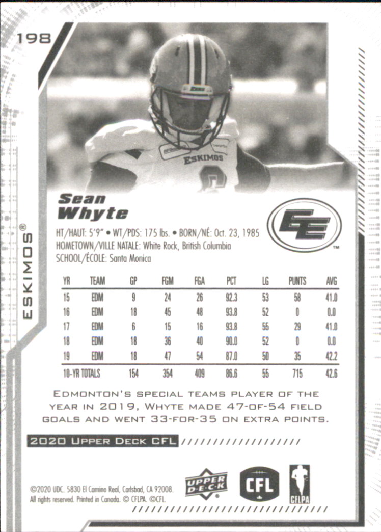 B6609- 2020 Upper Deck CFL Football Card #s 1-200 -You Pick- 15+ FREE US SHIP - Picture 163 of 165