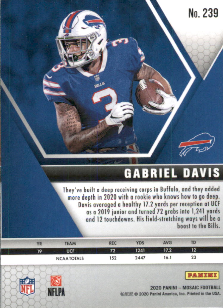 2020 Absolute #136 Gabriel Davis RC - Rookie Year at 's Sports  Collectibles Store