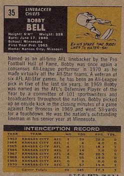 1971 Topps #35 Bobby Bell back image