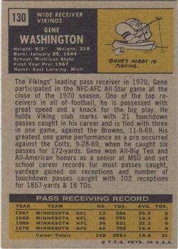 1971 Topps #130 Gene Washington Vik back image