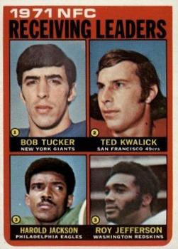 1972 Topps #6 NFC Receiving Leaders/Bob Tucker/Ted Kwalick/Harold Jackson/Roy Jefferson