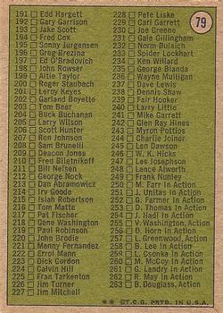 1972 Topps #79 Checklist 133-263 DP back image