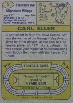 1974 Topps #5 Carl Eller back image