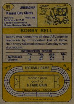 1974 Topps #59 Bobby Bell back image