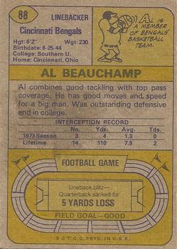 1974 Topps #88 Al Beauchamp back image