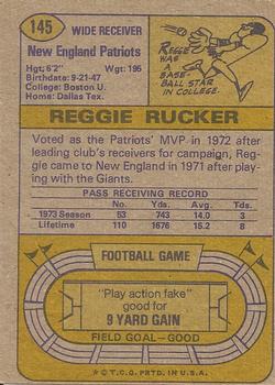 1974 Topps #145 Reggie Rucker back image