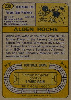1974 Topps #239 Alden Roche back image