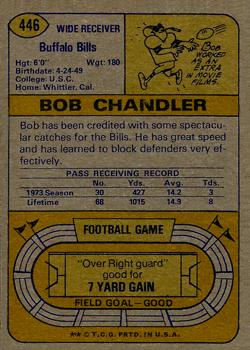 1974 Topps #446 Bob Chandler back image