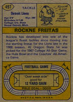 1974 Topps #497 Rockne Freitas back image