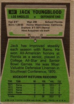 1975 Topps #60 Jack Youngblood back image