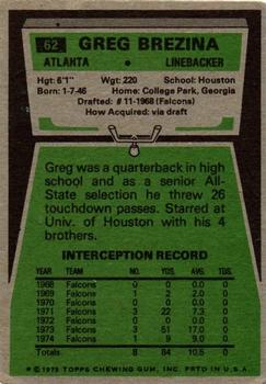 1975 Topps #62 Greg Brezina back image
