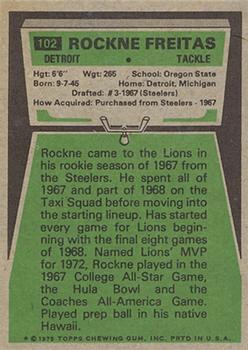 1975 Topps #102 Rockne Freitas back image