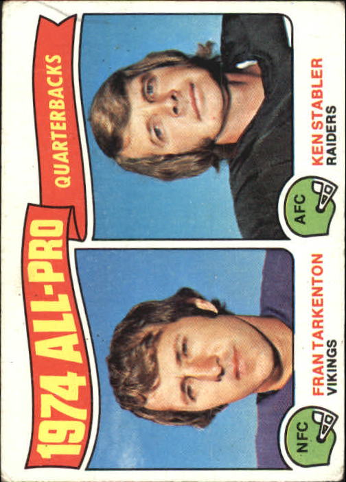 1975 Topps #208 All Pro Quarterbacks/Fran Tarkenton/Ken Stabler