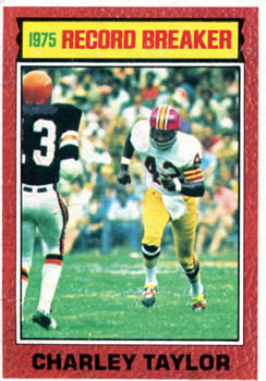1976 Topps #8 Charley Taylor RB/Career Receptions