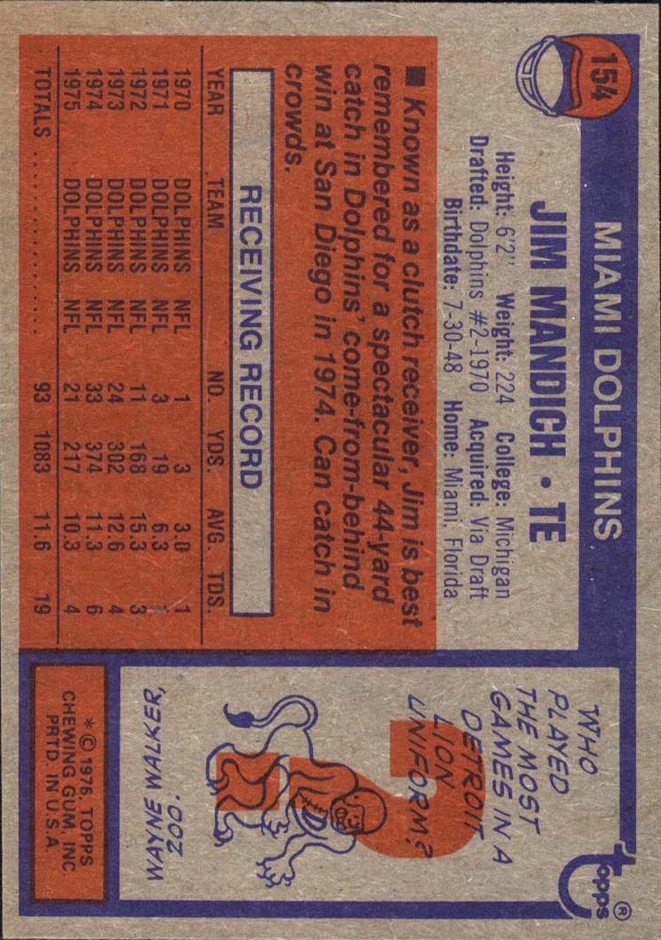 1976 Topps Football (Pick Card From List) C152 11-24 - Picture 110 of 411