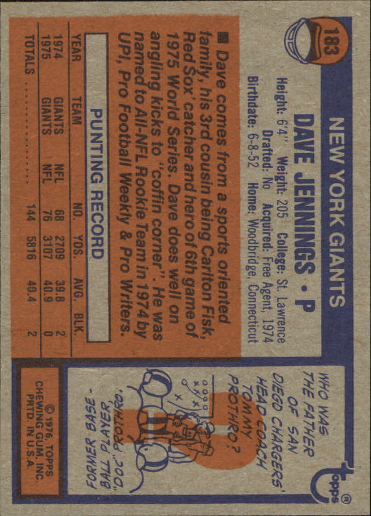 1976 Topps Football (Pick Card From List) C152 11-24 - Picture 133 of 411