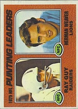 1976 Topps #206 Punting Leaders/Ray Guy/Herman Weaver