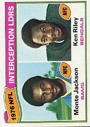 1977 Topps #5 Interception Leaders/Monte Jackson/Ken Riley