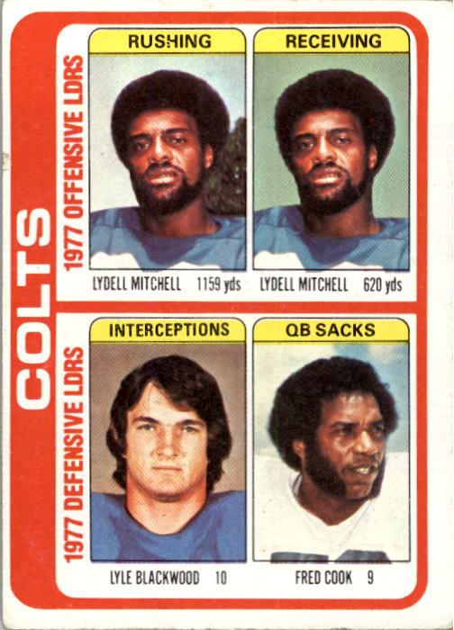 1978 Topps #502 Baltimore Colts TL/Lydell Mitchell/Lydell Mitchell/Lyle Blackwood/Fred Cook/(checklist back)